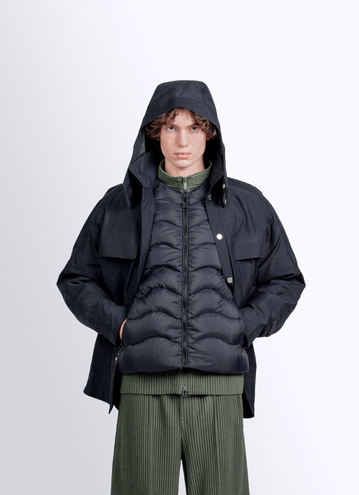 3in1 Black Waterproof Jacket + Down Puffer Liner - Adhere To - 5