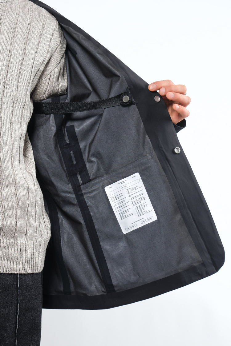 3L Black Waterproof Rain Blazer - Adhere To  - 9