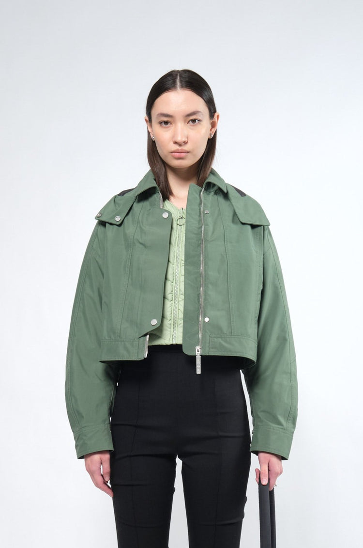 3in1 Green Crop Waterproof Jacket + Down Puffer Liner - Adhere To  - 1