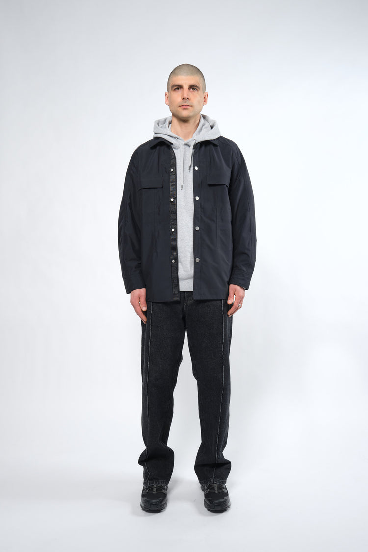 3L Black Waterproof Rain Jacket with Hood - Adhere To  - 2