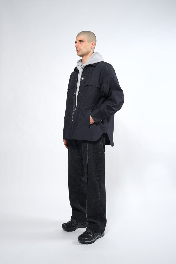 3L Black Waterproof Rain Jacket with Hood - Adhere To  - 4