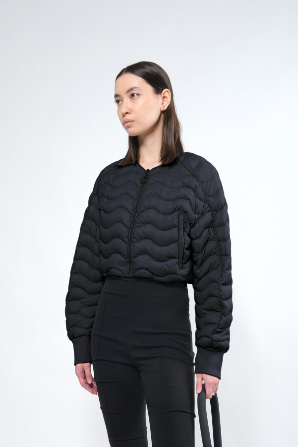  Re:Down® Black Light Crop Puffer Jacket - Adhere To  - 1