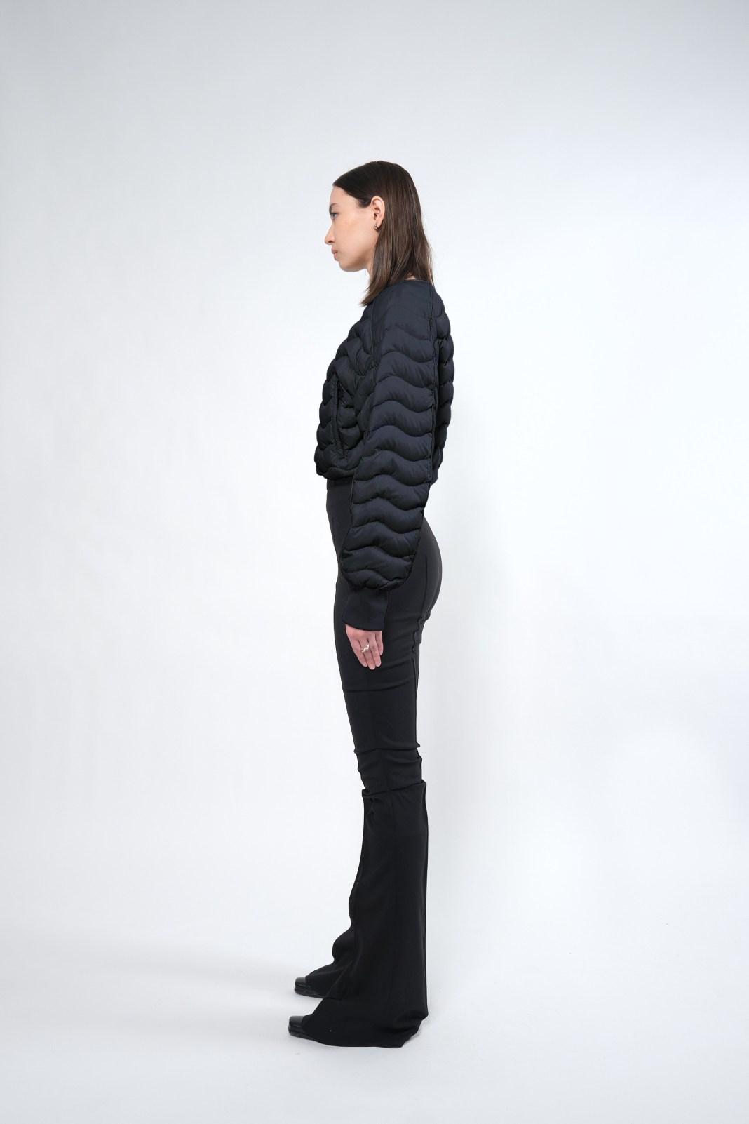 Re:Down® Black Light Crop Puffer Jacket - Adhere To  - 5