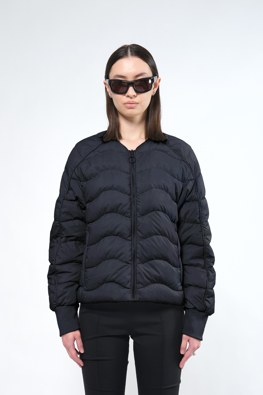 Black puffer waterproof coat hotsell