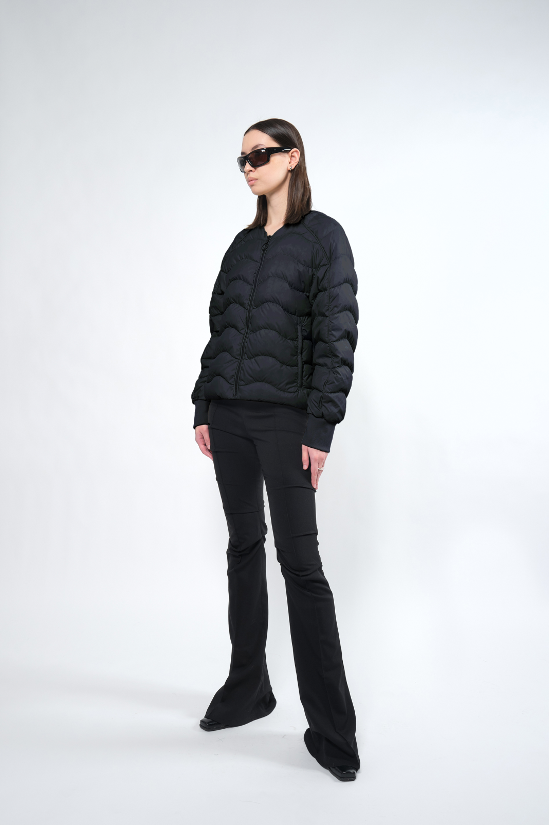 Re Down Black Light Puffer Jacket S Black