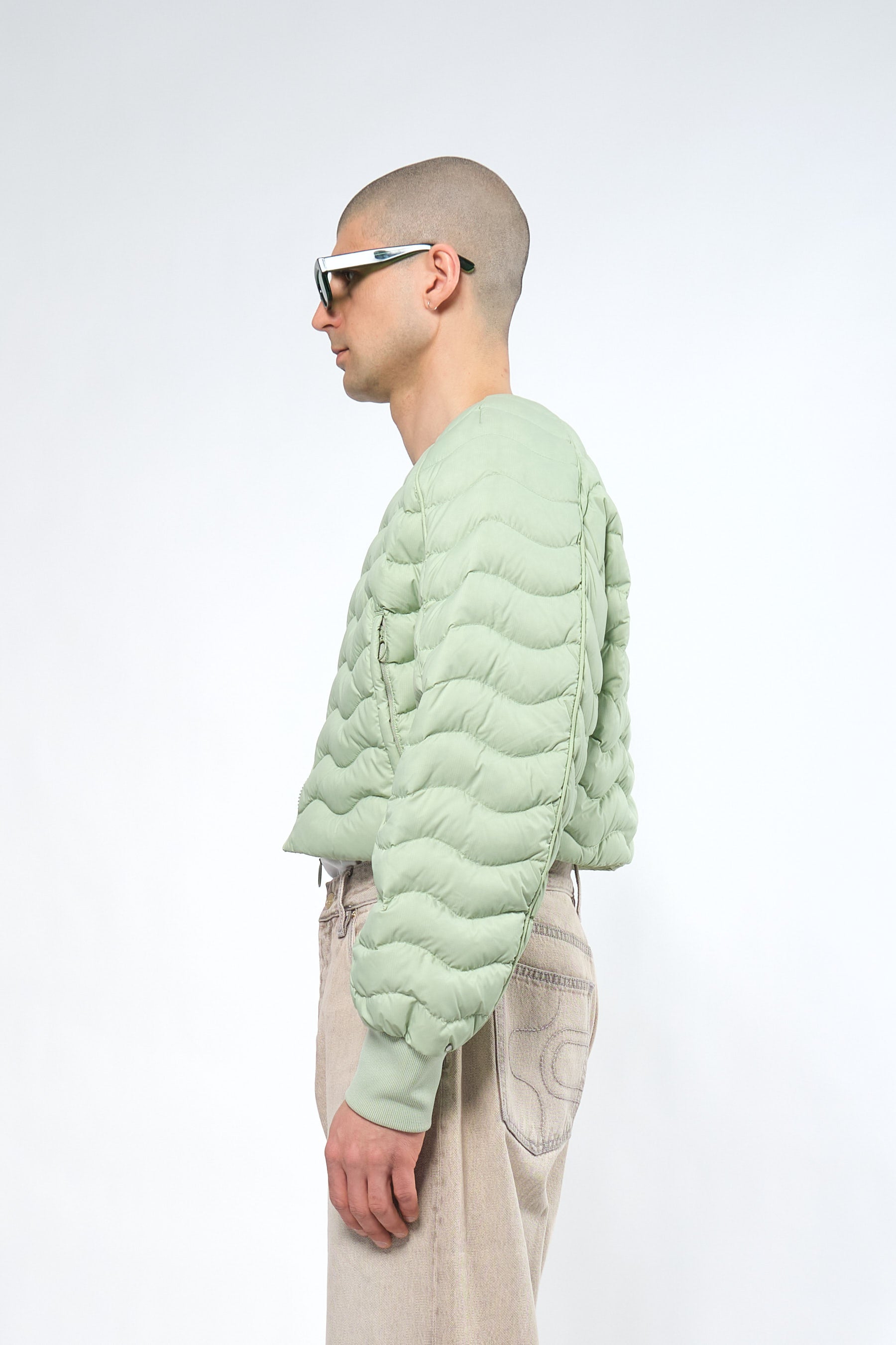  Re:Down® Green Light Crop Puffer Jacket - Adhere To  - 3
