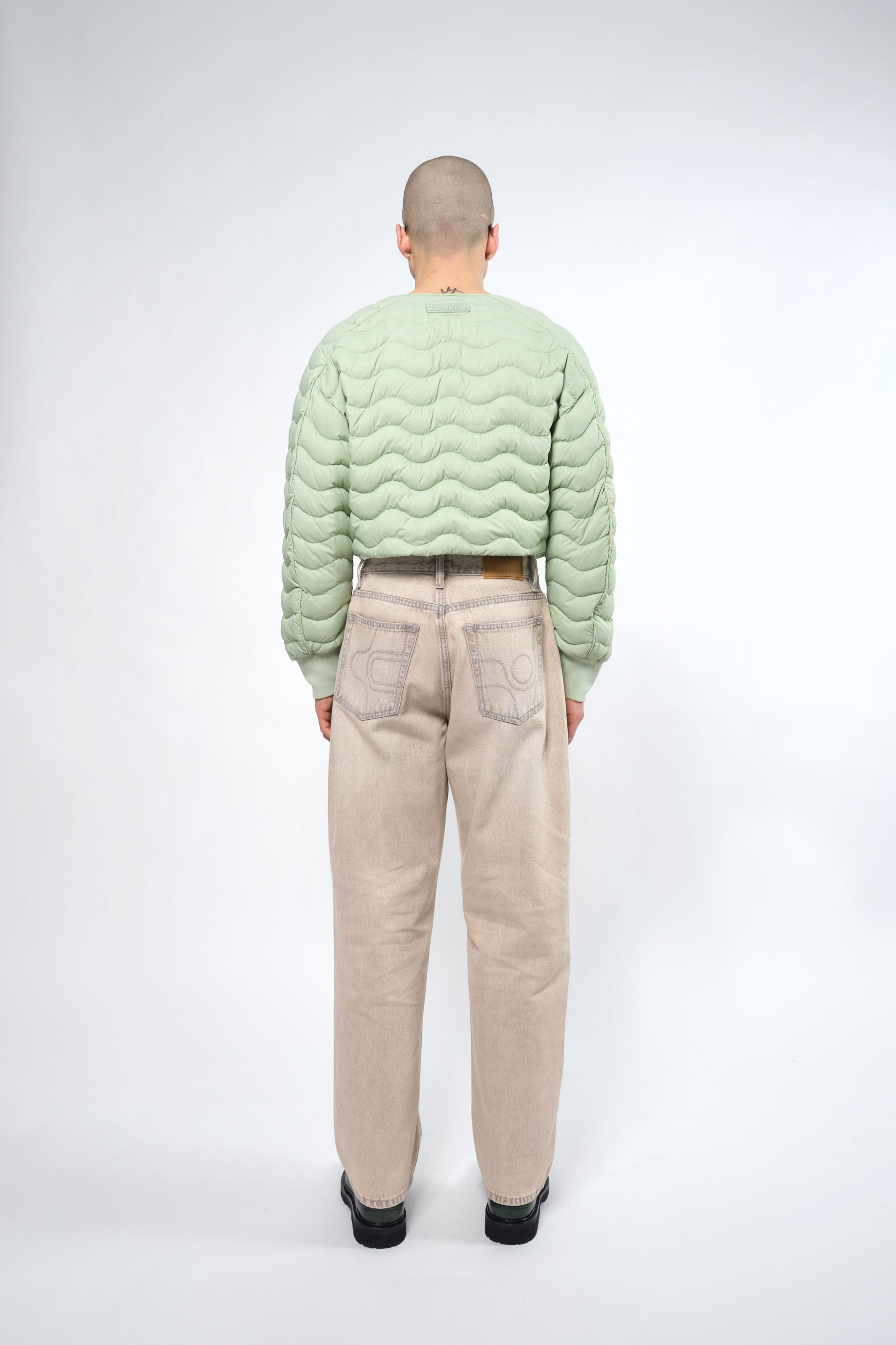  Re:Down® Green Light Crop Puffer Jacket - Adhere To  - 5