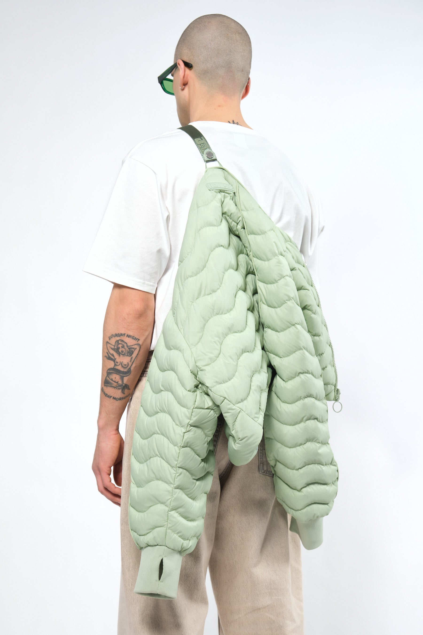  Re:Down® Green Light Crop Puffer Jacket - Adhere To  - 10