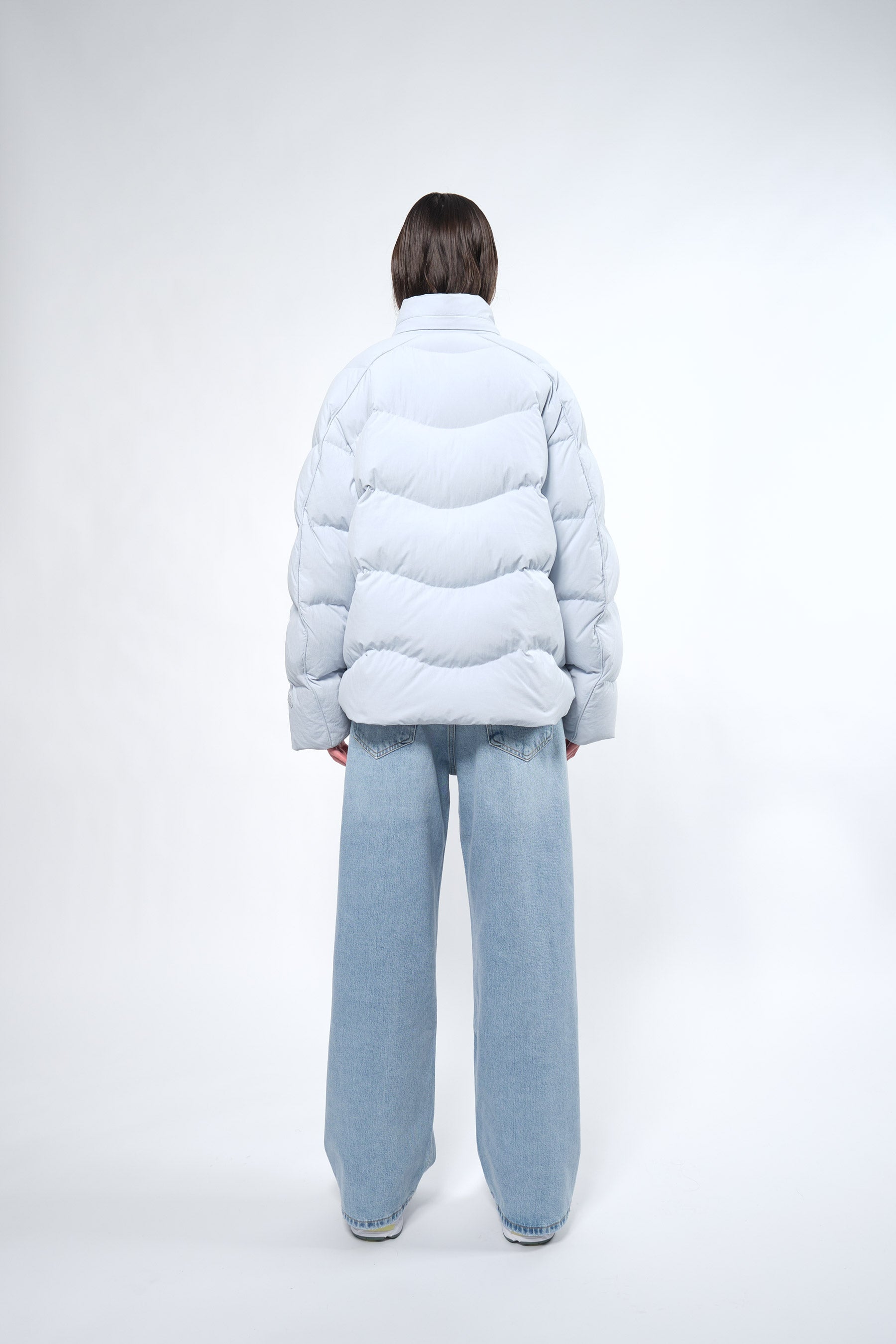  Re:Down® Ice Blue Puffer Jacket with Hood - Adhere To  - 6