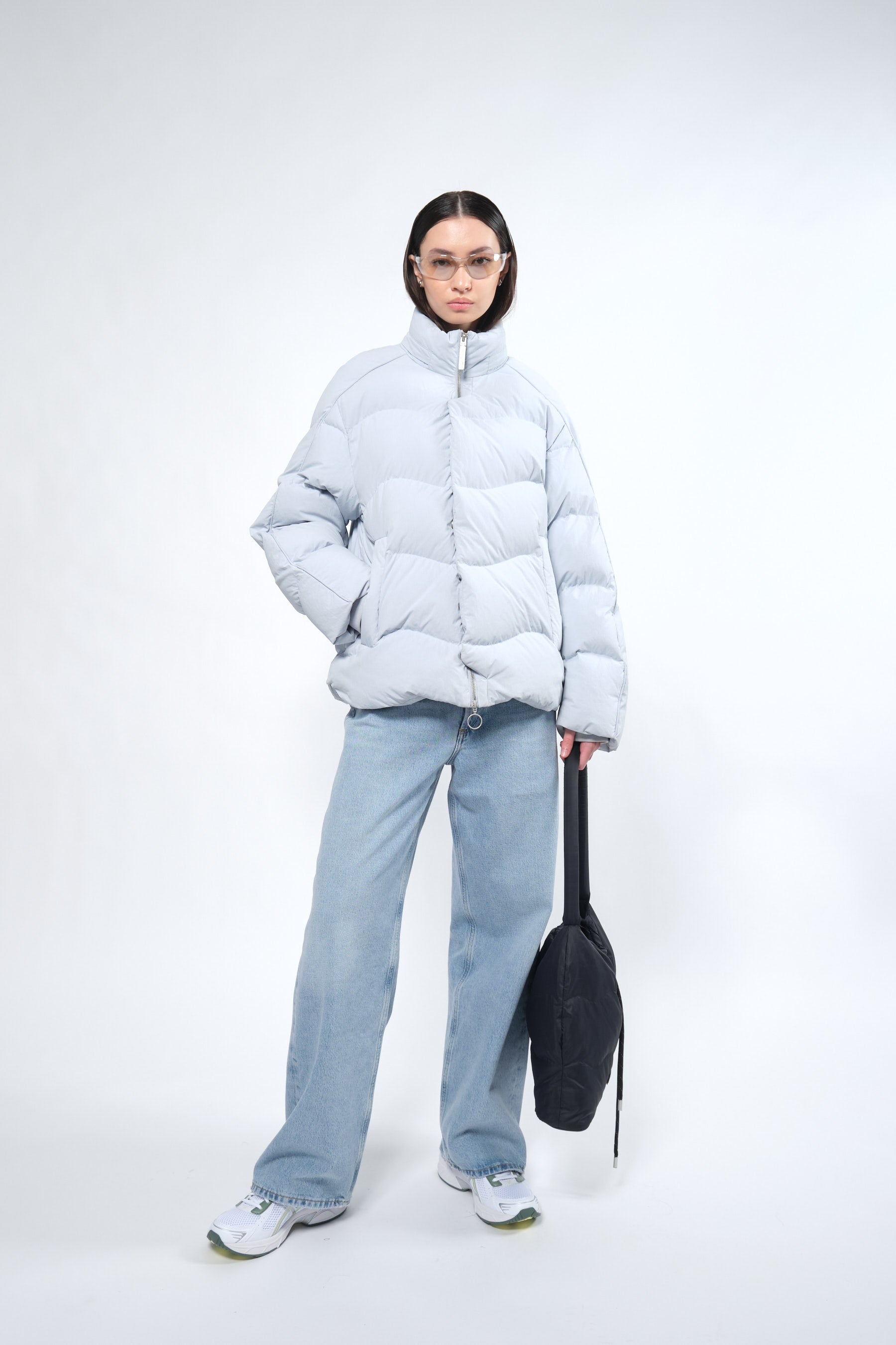  Re:Down® Ice Blue Puffer Jacket with Hood - Adhere To  - 1