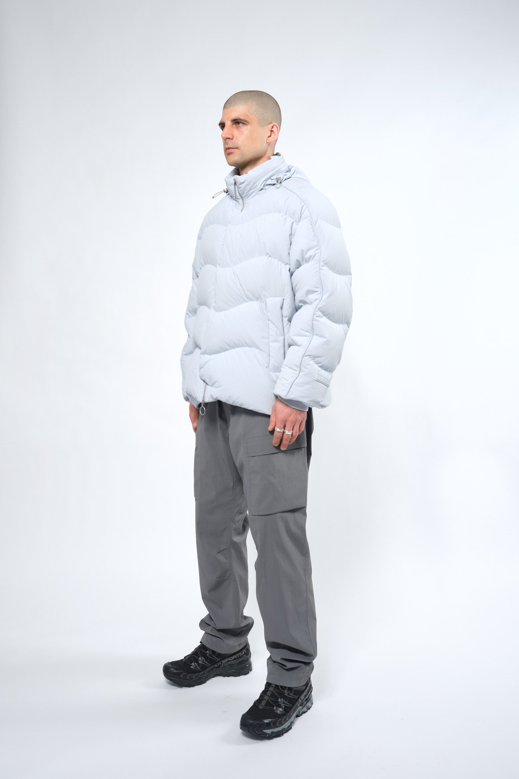  Re:Down® Ice Blue Puffer Jacket with Hood - Adhere To  - 3