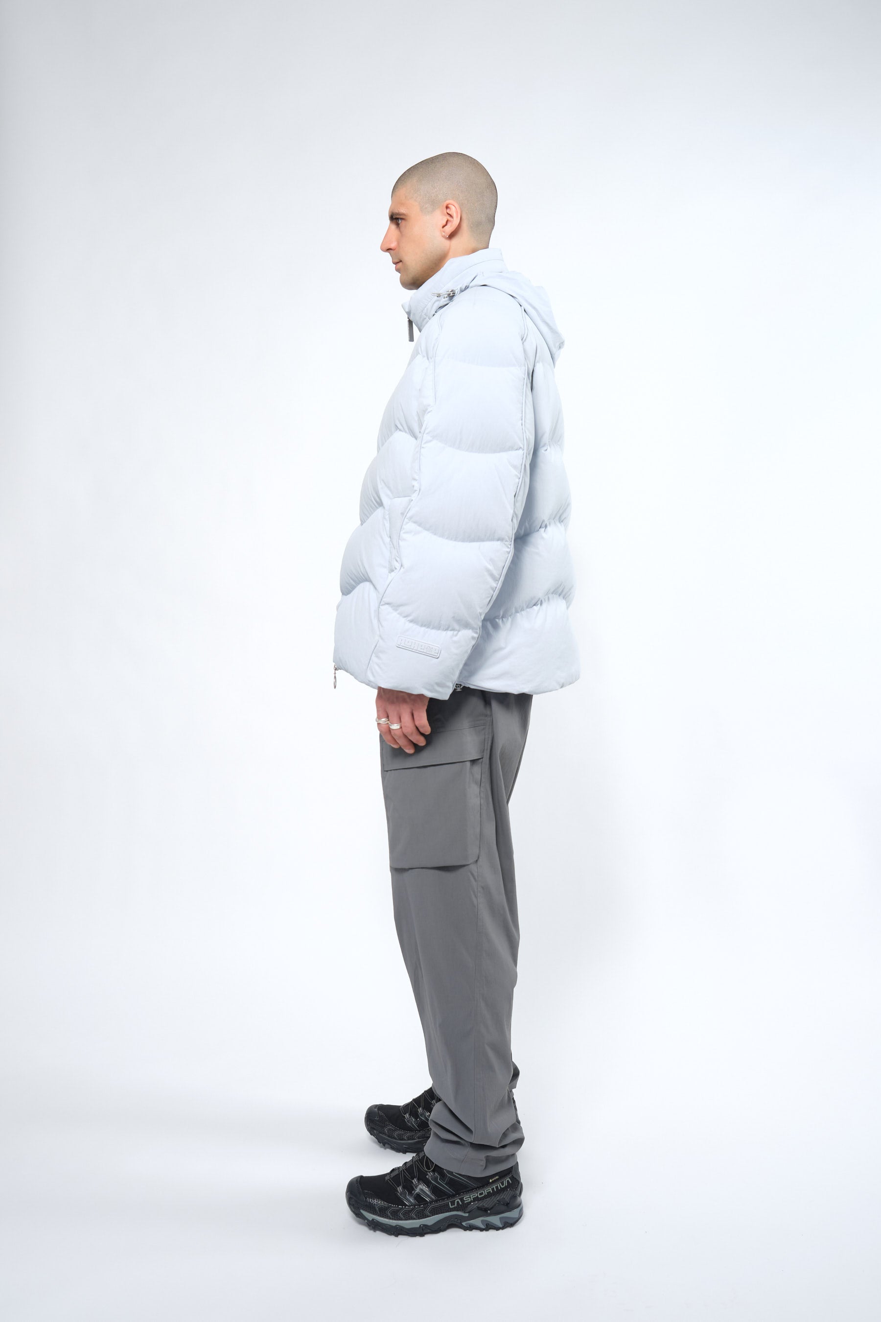  Re:Down® Ice Blue Puffer Jacket with Hood - Adhere To  - 7