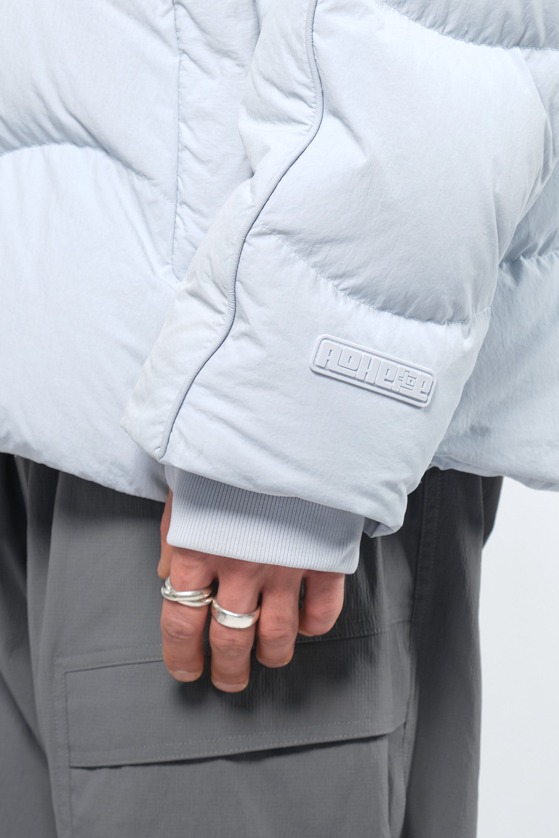  Re:Down® Ice Blue Puffer Jacket with Hood - Adhere To  - 9