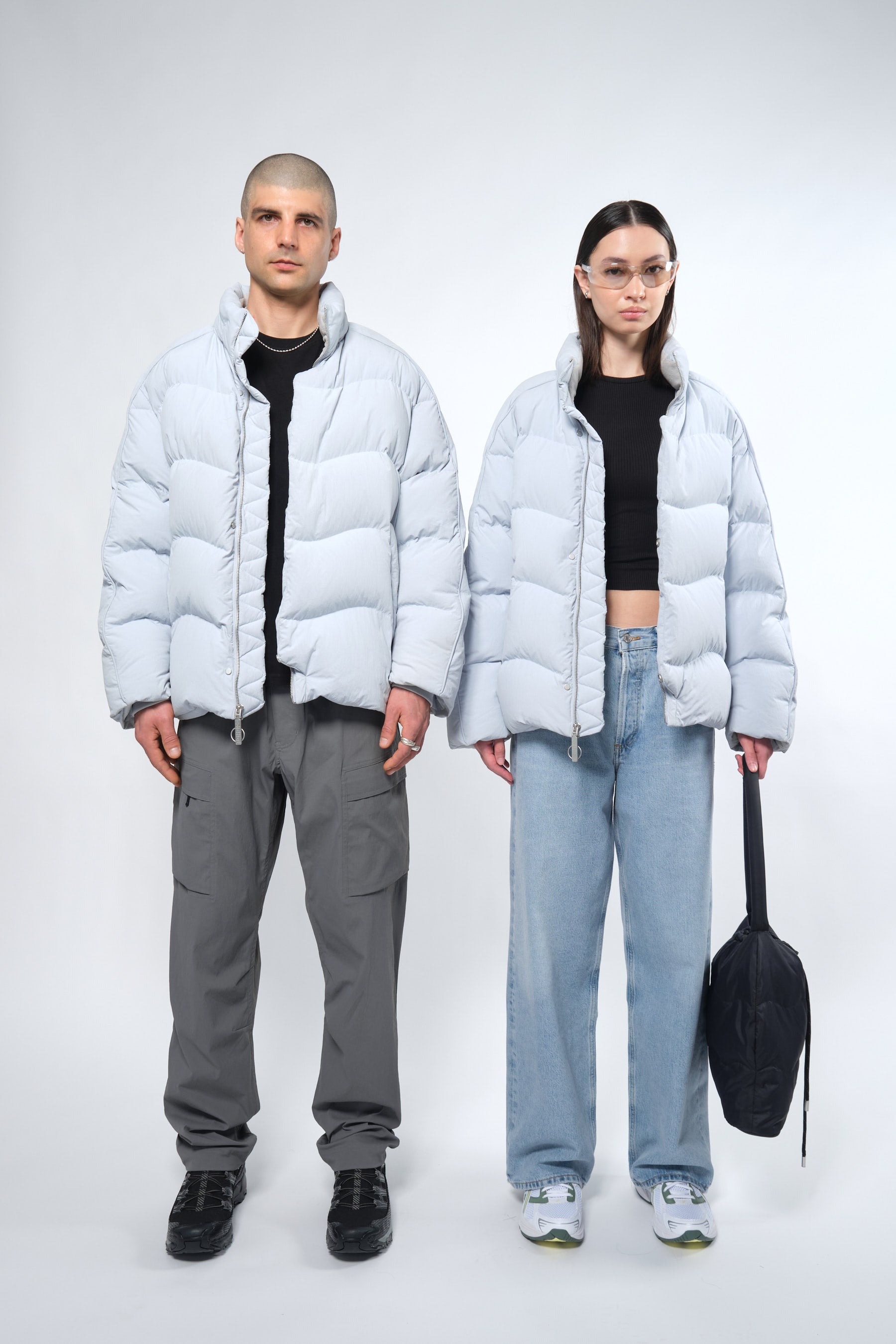  Re:Down® Ice Blue Puffer Jacket with Hood - Adhere To  - 2