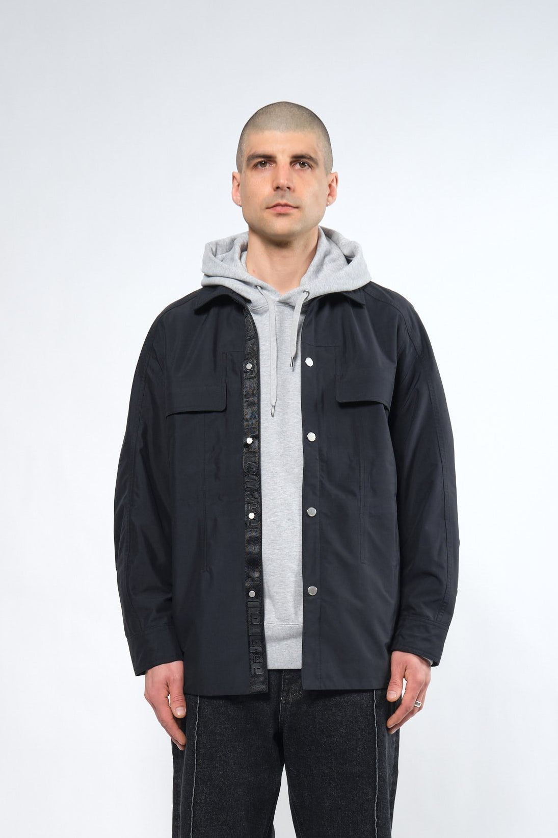  3L Black Waterproof Rain Jacket with Hood - Adhere To  - 2